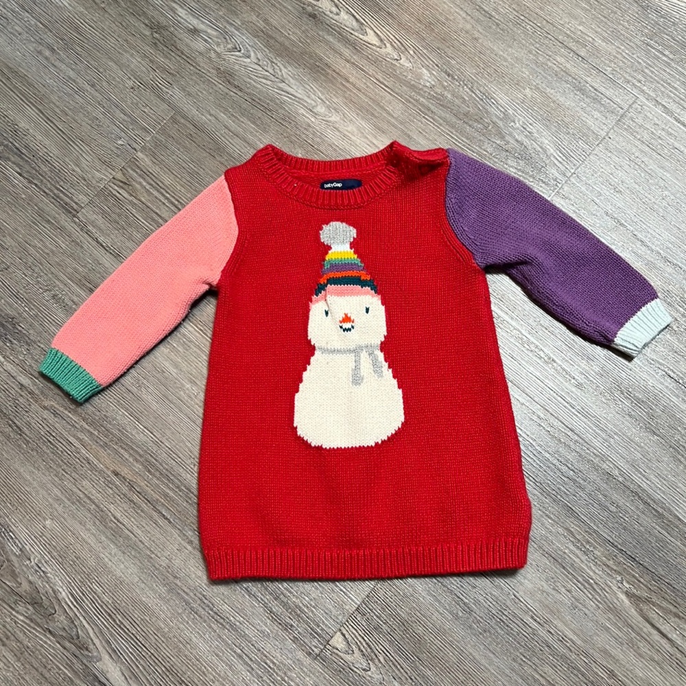 Snowman Dress- Size 6-12